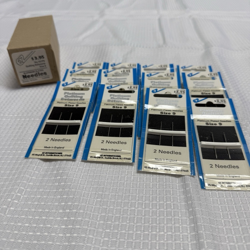 Vintage EZ Betweens Quilting Needles 2 pack each Size 9 Lot Of 12 New Sealed